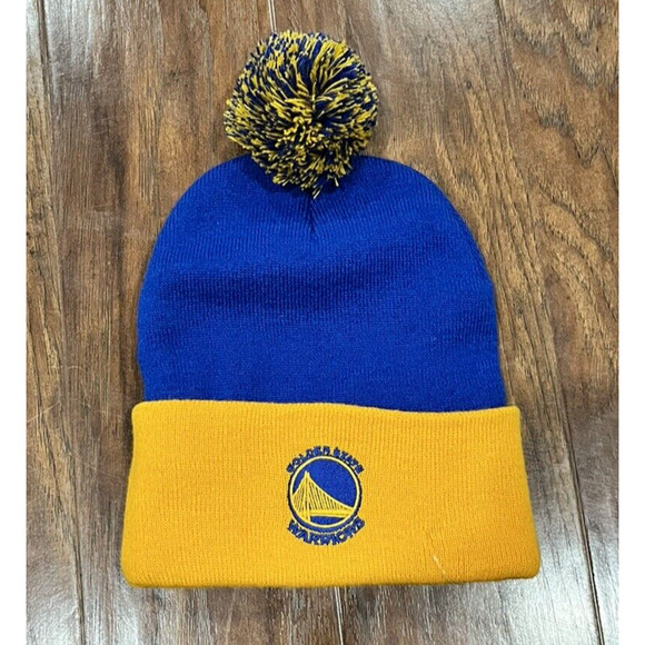 NBA Ultra Game Golden State Warriors Pom Beanie Hat Unisex - Picture 1 of 6